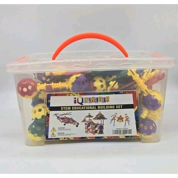 IQ BUILDER STEM Learning Toys Creative Construction Engineering Set W/ Container - Picture 3 of 16